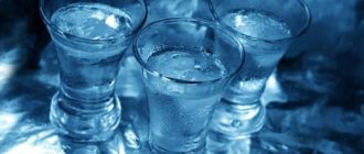 водка в рюмках