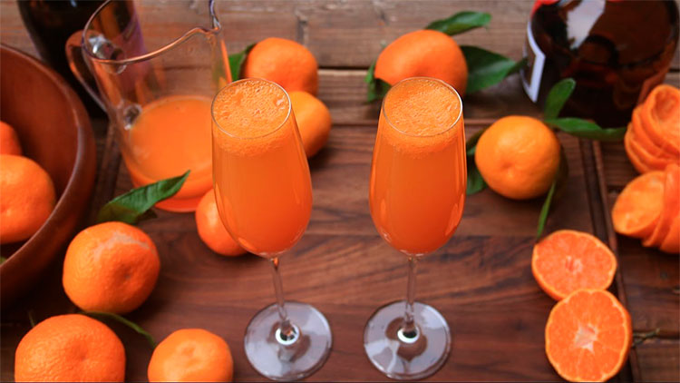 Коктейль мандариновый с шампанским